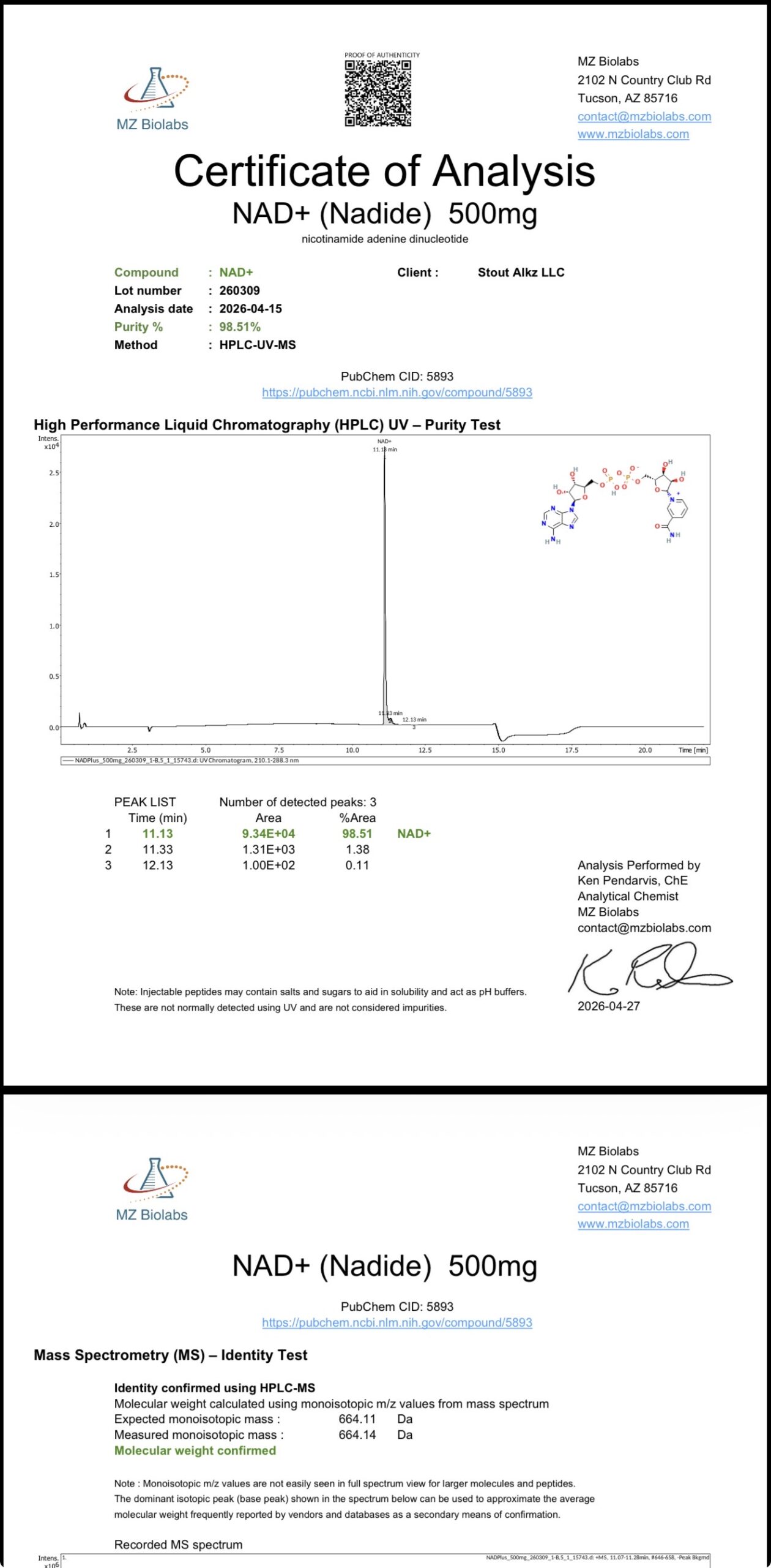 NAD+ 500mg - Image 2